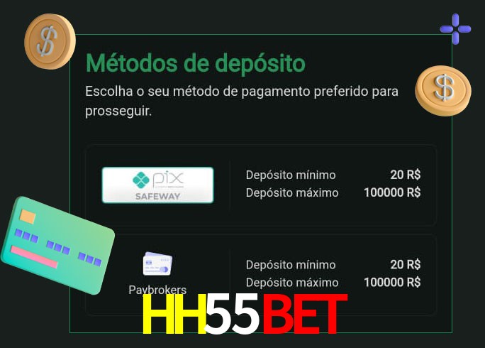 O cassino HH55Bet oferece uma grande variedade de métodos de pagamento